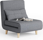3-in-1 sleeper chair bed convertible chair bed futon sofa with adjustable backrest