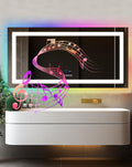 LUVODI 1200x600mm LED Bathroom Mirror with Bluetooth and Dimmable Lighting
