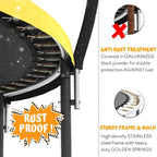 JUMPZYLLA Trampoline 8FT 10FT 12FT 14FT 15FT 16FT Trampoline with Enclosure - Recreational Trampolines with Ladder and AntiRust Coating, ASTM Approval Outdoor Trampoline for Kids