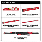 10 in. /24 in. /48 in. /78 in. REDSTICK Magnetic Box and Torpedo Level Set MLBXCM78