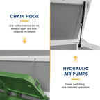 Amopatio 41 Cu Ft Horizontal Outdoor Storage Shed Resin Trash Can Storage Resin Shed