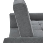 Serta Sabrina 73" Queen Rolled Arm Tufted Back Convertible Sleeper Sofa with Cushions (Dark Gray)