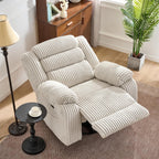 Electric rotary rocker lounge chair for adults with massage and calories, USB and C charging ports