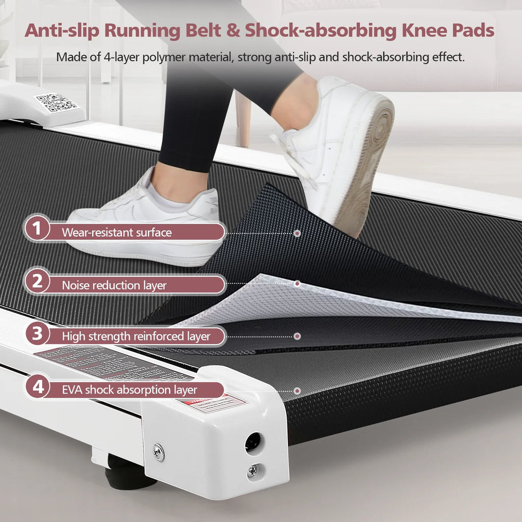Walking Pad Treadmill&Under Desk Treadmill for Home&Office, Speed Range 0.5~3.8mph, 300 lbs Weight Capacity