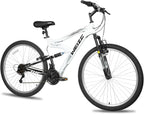 WEIZE Mountain Bike 26 27.5 inch Outdoor Hybrid Bikes 18-Speed High-Carbon Steel Full Suspension
