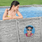 Power Steel Swim Vista Series II 14' x 8' 2" x 39.5" Above Ground Outdoor Swimming Pool Set