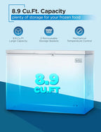 BLACK+DECKER 2.0 Cu. Ft. Compact Chest Freezer, Deep Freezer Holds Up To 70 Lbs. of Frozen Food