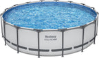 Steel Pro MAX 14 Foot x 48 Inch Round Metal Frame Above Ground Outdoor Swimming Pool Set