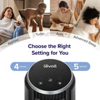 LEVOIT Tower Fan for Bedroom Standing Fan with 28dB Quiet for Sleep Remoter 12H Timer