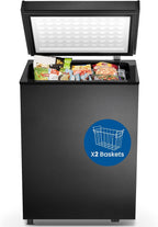 Chest Freezer 3.5 Cubic Feet Compact Freezer Free Standing Top open Door Deep Freezer