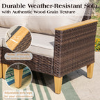 Wicker 9 - Person Garden Lounge Set with Cushions