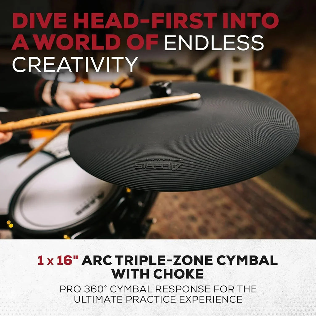 Alison Strata Prime Electronic Drum Set with Touch Screen Dual Area Grid Head