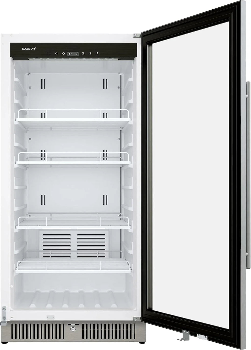 EdgeStar VBM101 22" Wide 10.1 Cu. Ft. Commercial Beverage Merchandiser ?C Stainless Steel, Temp Alarm, Reversible Door