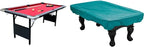 Hathaway Fairmont 6 Ft Portable Pool Table, Adults Folding Billiards Tables for Game Room with Easy Foldable Storage, Includes Full Set of Billiard Balls, Cues, Chalk & Brush