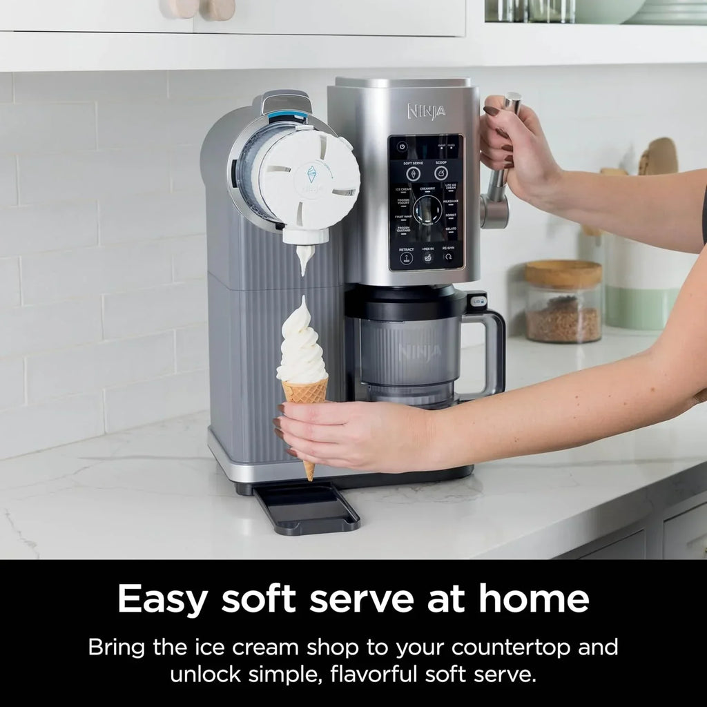 Ninja Swirl by CREAMi Ice Cream and Soft Serve Maker Frozen Yogurt Low Calories Program