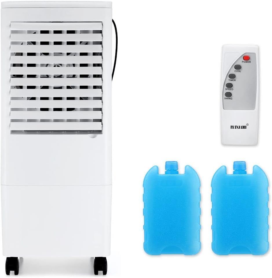 Maxkon 3-in-1 Portable Evaporative Cooler with Humidifier and Purifier, 20L Capacity, White
