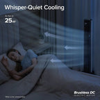 LEVOIT Tower Fan for Bedroom Standing Fan with 28dB Quiet for Sleep Remoter 12H Timer