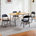 Sweetcrispy Folding Chair 12 Pack, Leather Padded Folding Chairs, Sturdy Metal Foldable Chairs