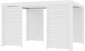 Baltic Freestanding Louvre Wall 0.85m - White