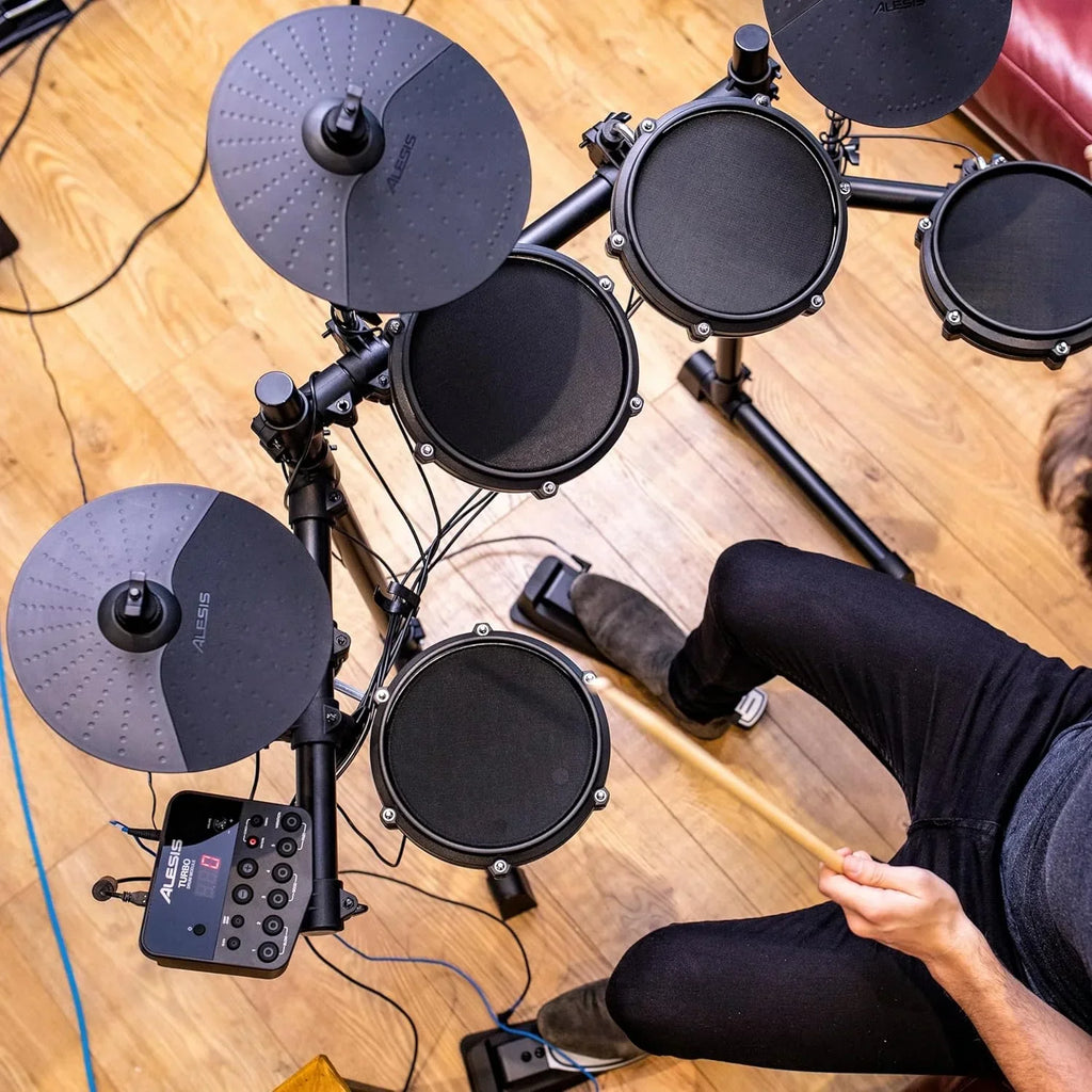Alesis Turbo Mesh Kit - Electric Drum Set with Over 100 Sounds Mesh Drum Pad
