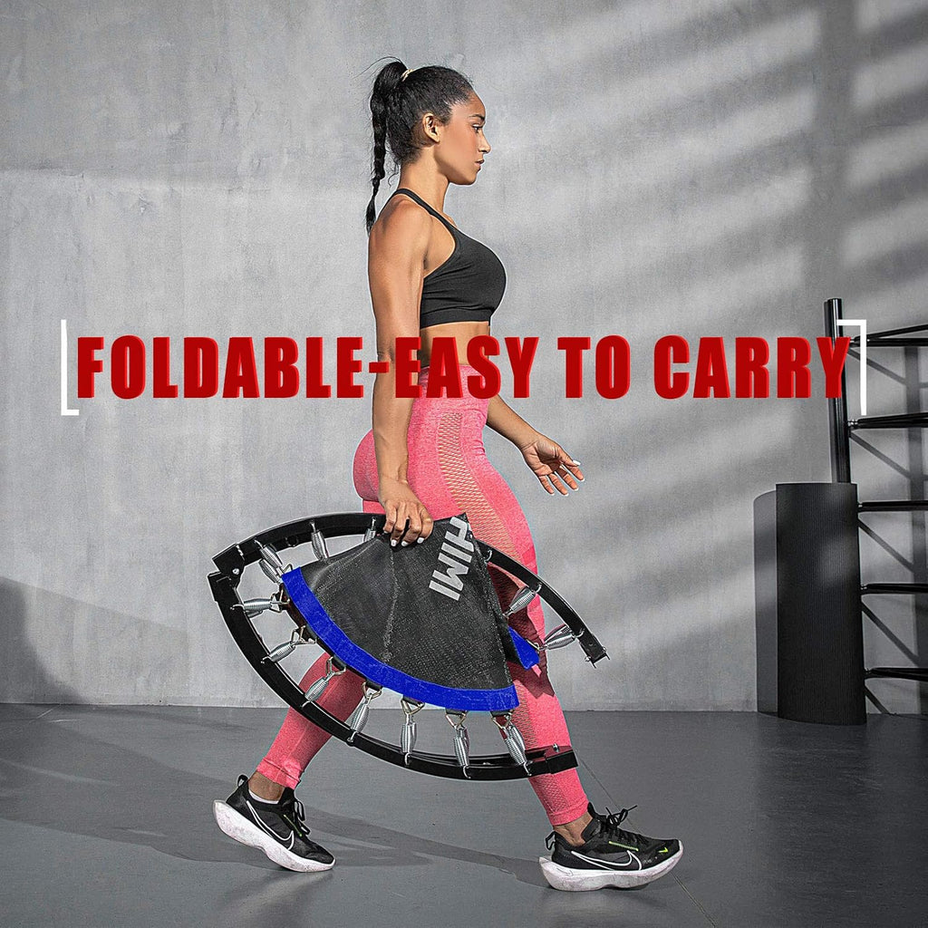 Kanchimi 40" 48" Folding Mini Fitness Indoor Exercise Workout Rebounder Trampoline