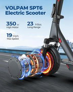 Electric Scooter 350W/500W Powerful Motor 8.5"/10" Solid Tires 19/22Mph 28/21/12 Miles Range