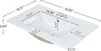 36" Bathroom Vanity with Single Sink Combo, Modern Undermount Bathroom Sink Cabinet with 2 Drawers and a Tip-Out Drawer, Freestanding Bathroom Vanities, Soft Closing, Solid Wood Frame