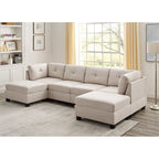 Chenault 92&prime;&prime; Wide Reversible Modular Sofa &amp; Chaise With Ottoman