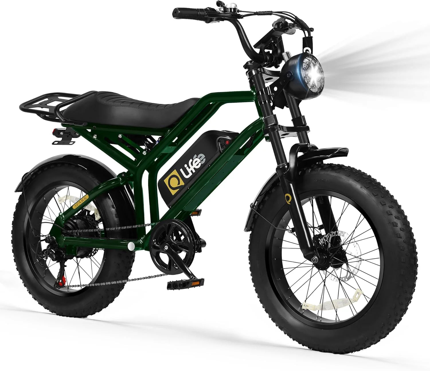 Qlife Electric Bike for Adults/Teens Spark-1500W Peak Motor 20" Fat Tires 28MPH(Unlock to 35MPH) Dirt Bike