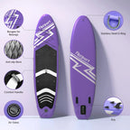 FBSPORT 11' Premium Stand Up Paddle Board, Yoga Board with Durable SUP Accessories & Carry Bag | Wide Stance, Surf Control, Non-Slip Deck, Leash, Paddle and Pump for Youth & Adult