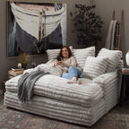 Winter Sale - Nestle Chaise Lounge With Dual Cupholders And Charging Ports