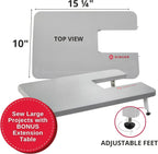 SINGER Heavy Duty 4452 High Speed Sewing Machine Accessory Kit Strong Motor 110 Stitch Applications