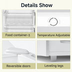 BANGSON Upright Freezer 7.0 Cu.ft Stand Up Freezer Convertible Upright Freezer/Refrigerator