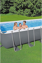 Power Steel 14' x 8'2" x 39.5" Oval Above Ground Pool Set Includes 530gal Filter Pump Ladder