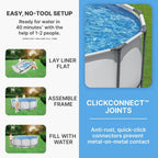 Steel Pro MAX 14 Foot x 48 Inch Round Metal Frame Above Ground Outdoor Swimming Pool Set
