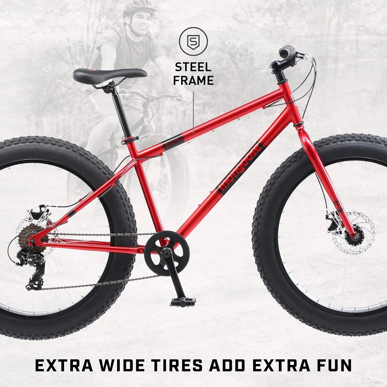 Mongoose Dolomite Fat Tire Mens Mountain Bike