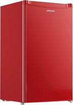 Upstreman 3.2 Cu.Ft Mini Fridge Freezer Single Door Fridge Dorm Fridge Adjustable Thermostat