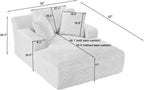50-inch indoor recliner, oversized corduroy upholstered boneless sofa bed, deep sleeper sofa reading chair, cloud sofa, living room sofa