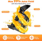 Juicer Machines with 5.8" Large Feed Chute Cold Press Juicer Slow Masticating juicer