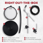 Alison Strata Prime Electronic Drum Set with Touch Screen Dual Area Grid Head