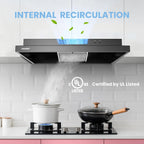 Comfee 30" Under Cabinet Ducted/Ductless Convertible Slim Vent Durable Stainless Steel Kitchen Reusable Filter