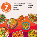 Instant Pot Duo 7-in-1 Electric Pressure Cooker, Slow Cooker, Rice Cooker, Steamer, Sauté Pan, Yogurt Maker, Warmer, and Sterilizer