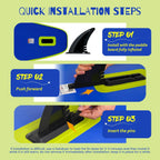 FunWater Inflatable Stand Up Paddle Board with Premium SUP Paddle Accessories, Non-Slip EVA Deck, 11'/10'6' Paddle