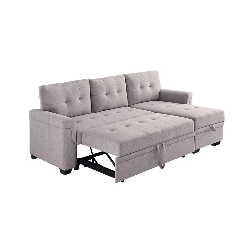 Gunnar 86&prime;&prime; Wide Reversible Sleeper Sofa &amp; Chaise