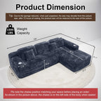Cloud Sectional Couch with L-Shape Chaise, Modern Modular Sofa with Deep Seat, Built-in Cup Holder & Storage Pocket for Living Room Bedroom, No Assembly Required (Dark Gray, Left Sitting Chaise)