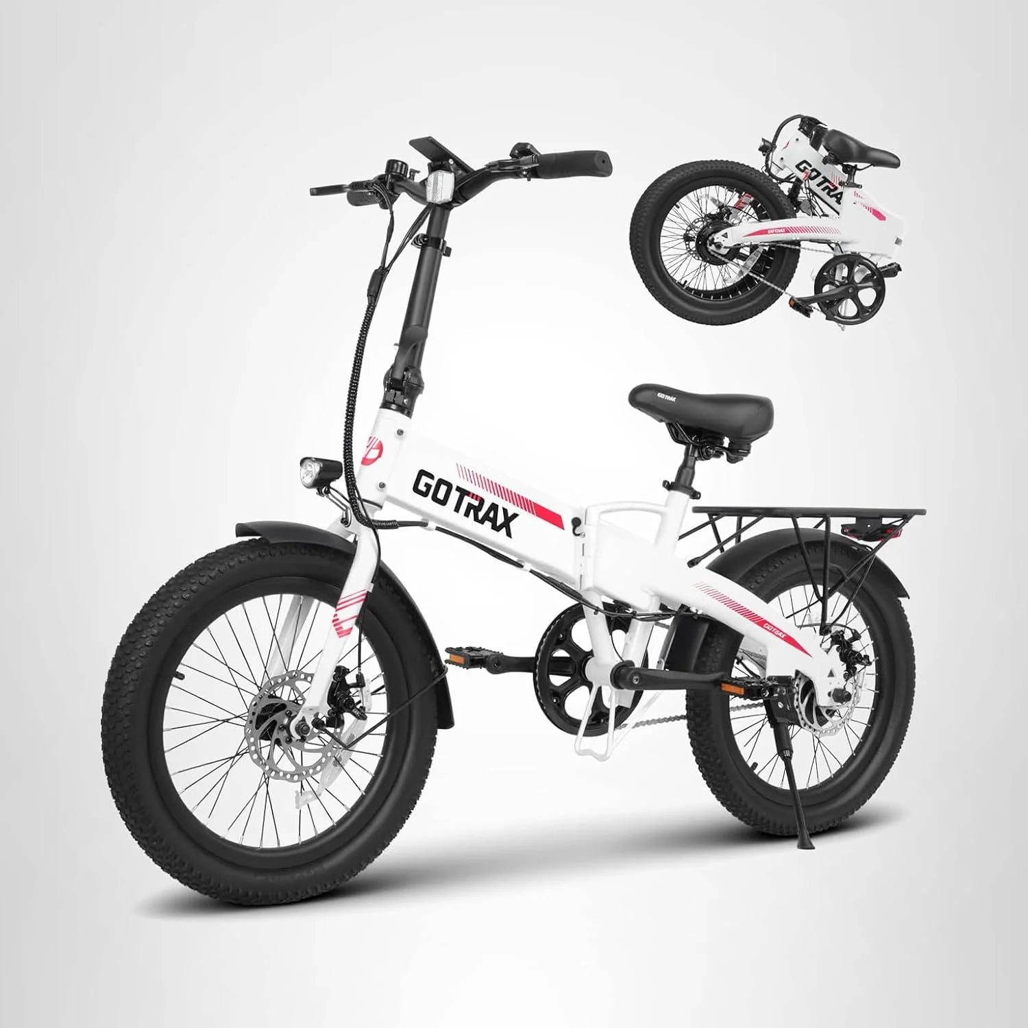 Gotrax 20" Folding Electric Bike with 40 Miles by 48V Battery 20Mph Power by Peak 500W