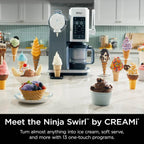 Ninja Swirl by CREAMi Ice Cream and Soft Serve Maker Frozen Yogurt Low Calories Program