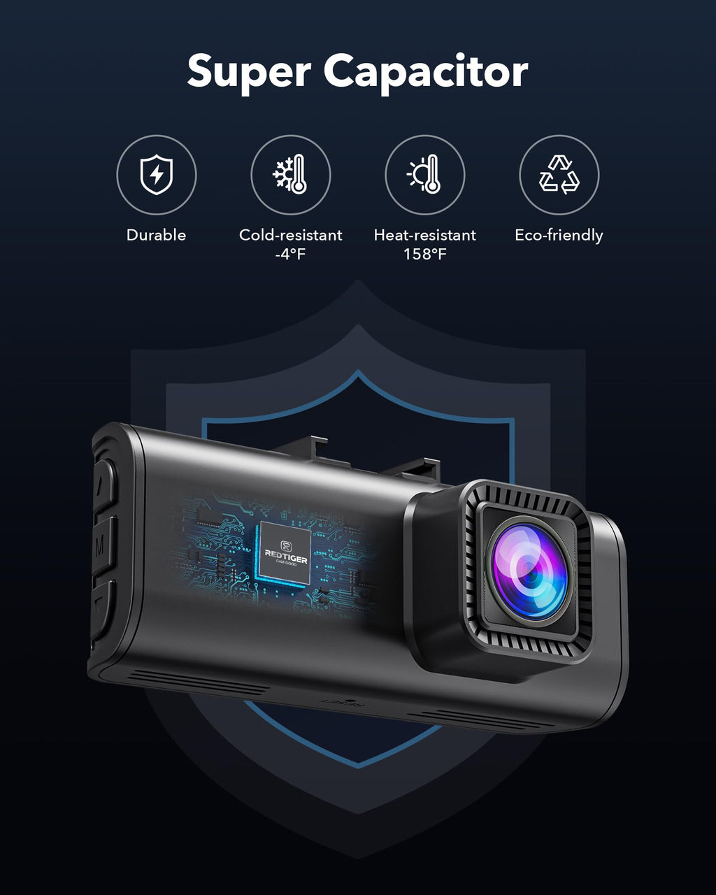 REDTIGER Dash Cam Front Rear, 4K/2.5K Full HD Dash Camera for Cars