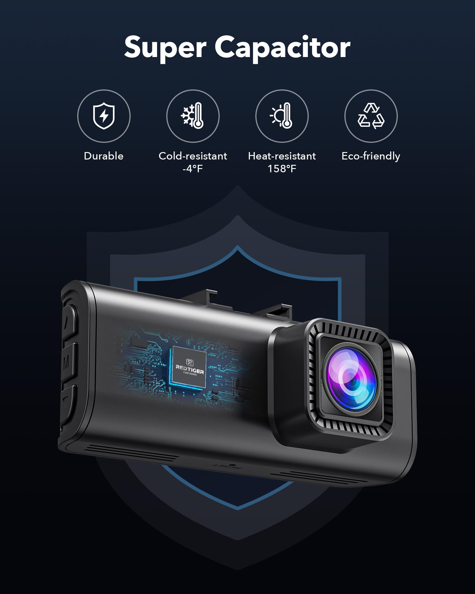 REDTIGER Dash Cam Front Rear, 4K/2.5K Full HD Dash Camera for Cars