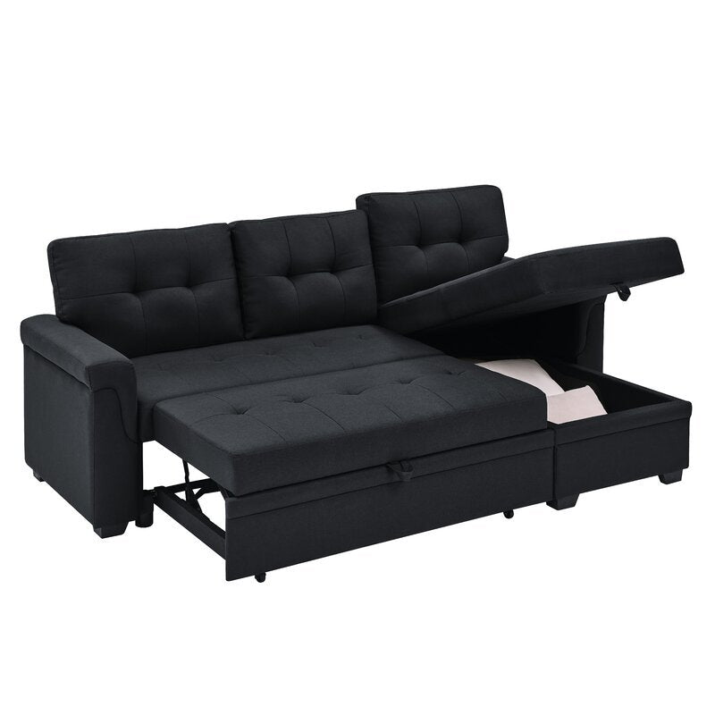 Gunnar 86&prime;&prime; Wide Reversible Sleeper Sofa &amp; Chaise